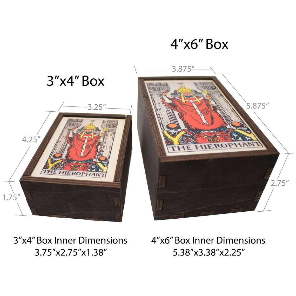 The Hierophant Full Color Tarot Card/Stash box 4"x6"