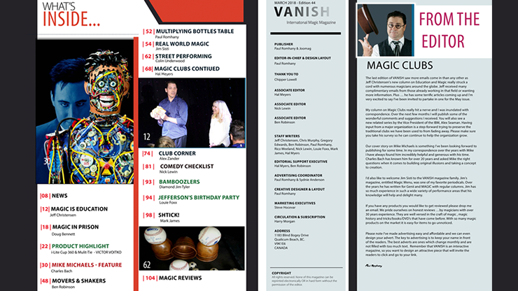 Vanish Magazine #44 eBook DOWNLOAD - MagicTricksUSA