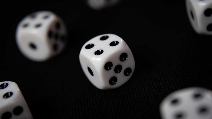 NON GIMMICKED DICE 6 PACK/WHITE by Tony Anverdi - Trick