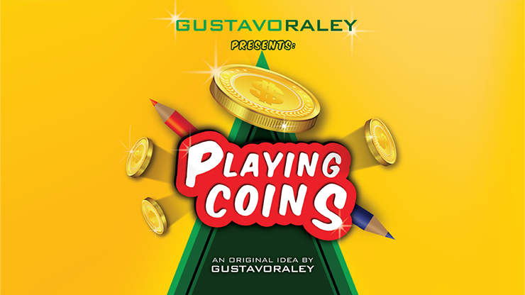 PLAYING COINS (Gimmicks and Online Instructions) by Gustavo Raley - Trick