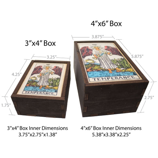 Tarot - 14  Temperance Full Color Stash Box: 4" x 6"