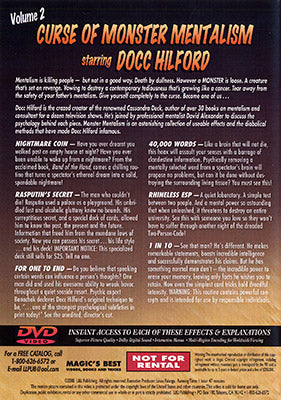 Docc Hilford: Curse Of Monster Mentalism Volume 2 - DVD