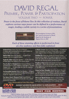 Premise Power & Participation Vol. 3 by David Regal and L & L Publishing - DVD