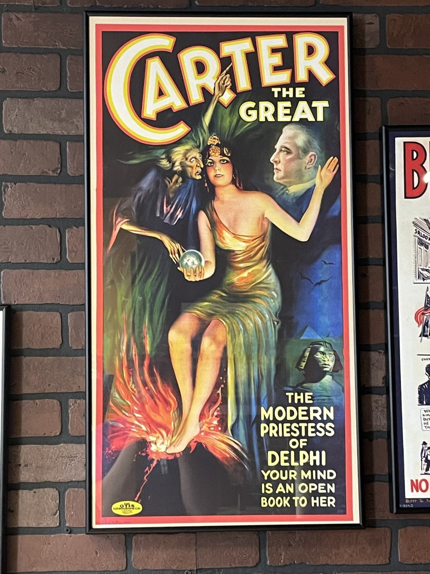 Vintage Magic Poster - 1926 Carter "Priestess of Delphi"