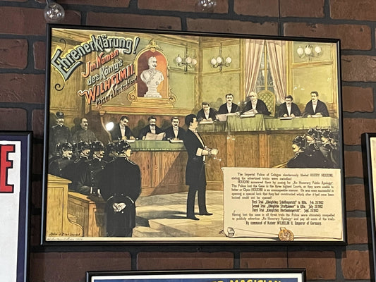 Vintage Magic Poster -Houdini -1902 Court Room